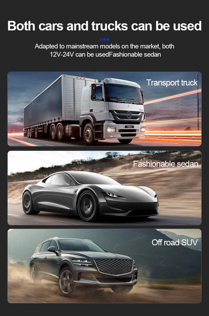 Cellmall 4-in-1 Fast Car Charger - Retractable Type-C & Lightning Cables | 3.1A Dual USB | iPhone Samsung Xiaomi Huawei