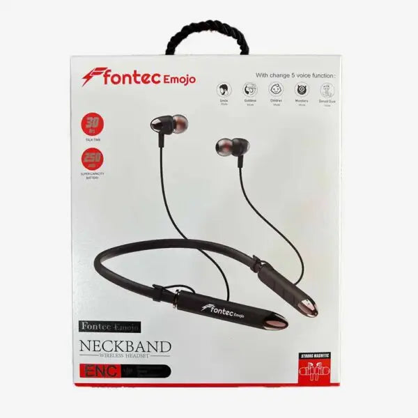 Fontec Emojo Neckband ENC Voice Changer Fontec Neckband BEST Quality Best Battery Timing