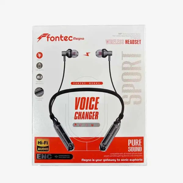 Fontec Megna Neckband with 30-Hour Battery and 5 Voice Changer Modes