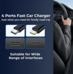 Cellmall 4-in-1 120W Retractable Fast Car Charger with RGB + Star Projector | Built-in Type-C & Lightning Cables | Dual Fast Charging - Image 5