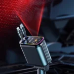Cellmall 4-in-1 120W Retractable Fast Car Charger with RGB + Star Projector | Built-in Type-C & Lightning Cables | Dual Fast Charging